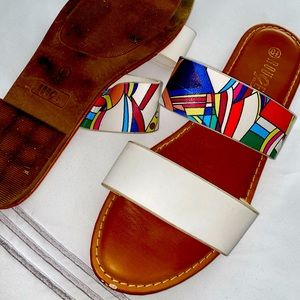 Colorful flat sandal